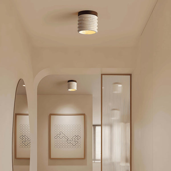 Ridge Artisan Ceiling Lamp – Japanese Wabi-Sabi Aisle Travertine Light | Alsolight