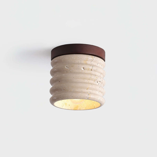Ridge Artisan Ceiling Lamp – Japanese Wabi-Sabi Aisle Travertine Light | Alsolight