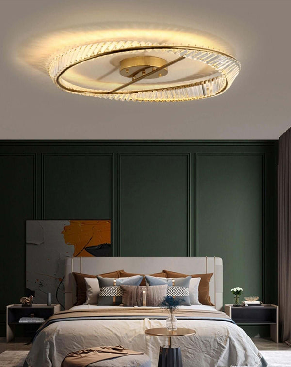 Round Crystal Rings Ceiling Lamp – Elegant Modern Lighting | Alsolight