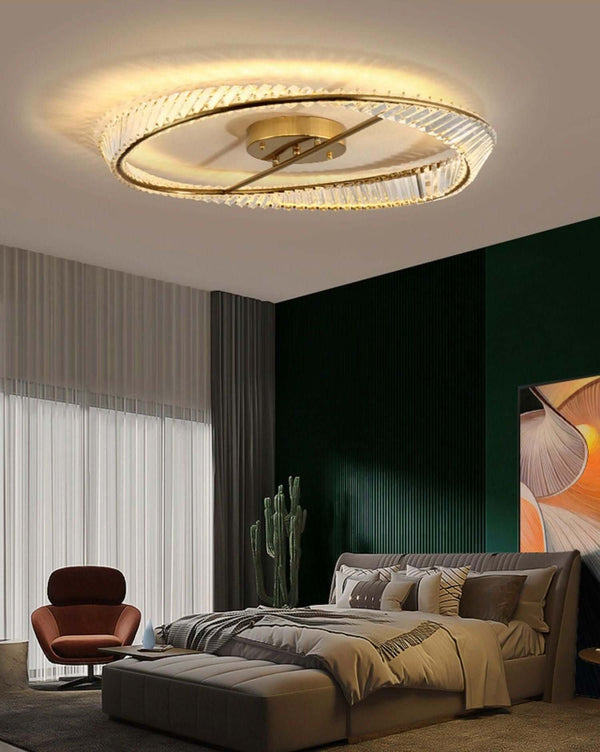 Round Crystal Rings Ceiling Lamp – Elegant Modern Lighting | Alsolight