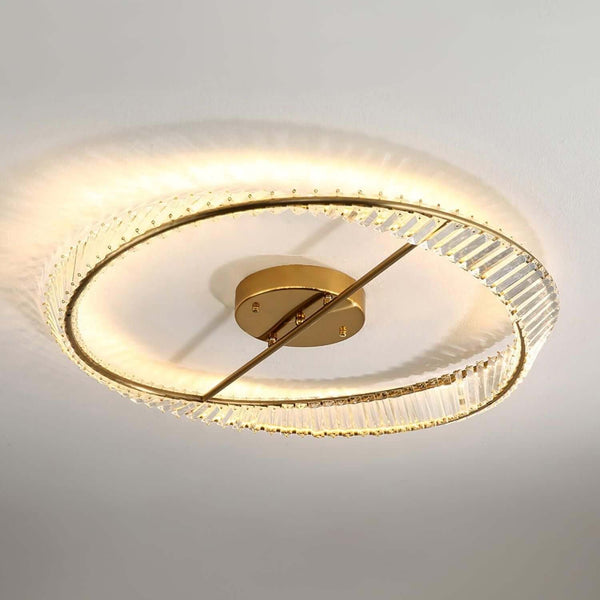 Round Crystal Rings Ceiling Lamp – Elegant Modern Lighting | Alsolight