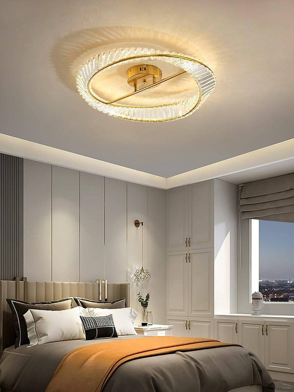 Round Crystal Rings Ceiling Lamp – Elegant Modern Lighting | Alsolight