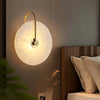 Slanciu Round Alabaster Wall Light – Elegant Brass Accent Lamp | Alsolight