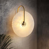Slanciu Round Alabaster Wall Light – Elegant Brass Accent Lamp | Alsolight