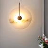Slanciu Round Alabaster Wall Light – Elegant Brass Accent Lamp | Alsolight