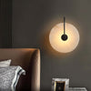 Slanciu Round Alabaster Wall Light – Elegant Brass Accent Lamp | Alsolight