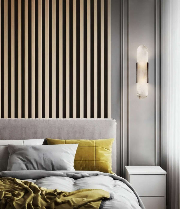 Slanciu Wall Light – Handcrafted Alabaster & Brass Wall Lamp | Alsolight