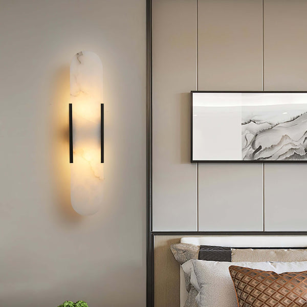 Slanciu Wall Light – Handcrafted Alabaster & Brass Wall Lamp | Alsolight