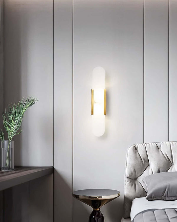 Slanciu Wall Light – Handcrafted Alabaster & Brass Wall Lamp | Alsolight