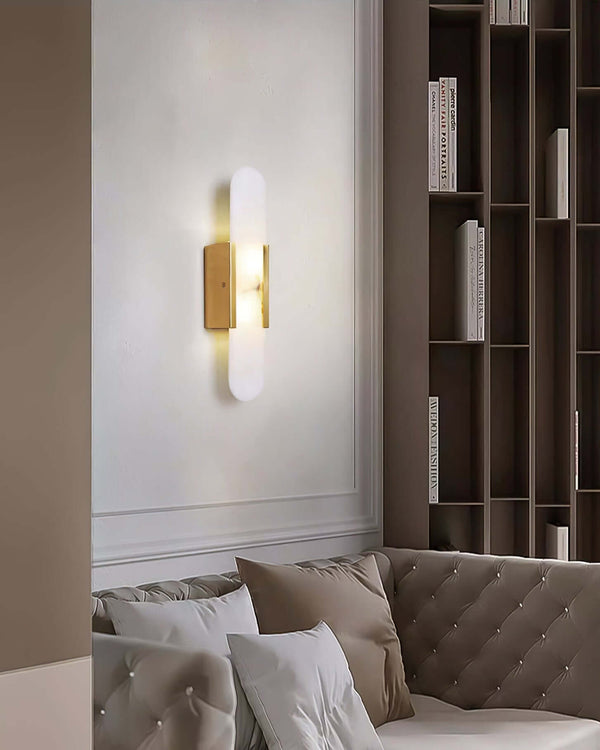 Slanciu Wall Light – Handcrafted Alabaster & Brass Wall Lamp | Alsolight