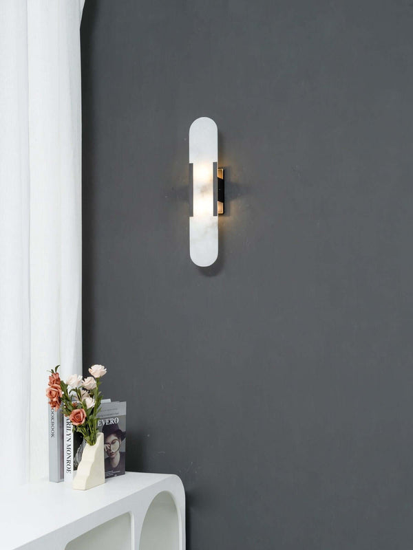 Slanciu Wall Light – Handcrafted Alabaster & Brass Wall Lamp | Alsolight