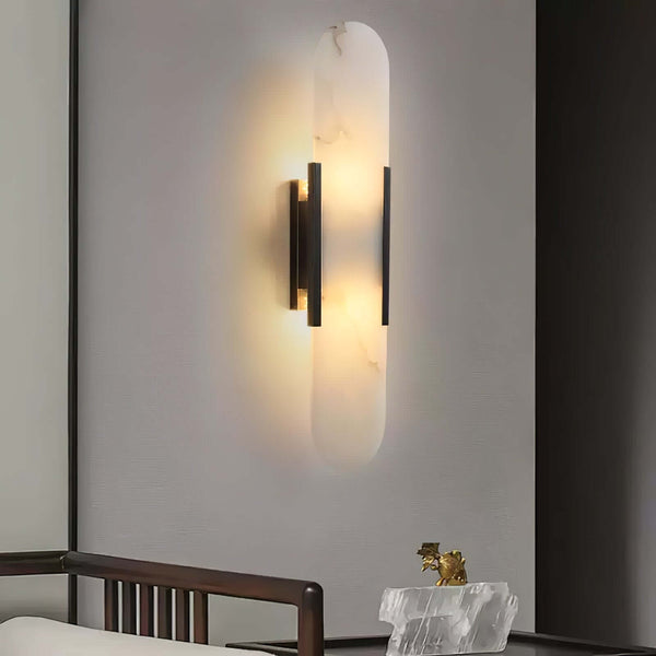 Slanciu Wall Light – Handcrafted Alabaster & Brass Wall Lamp | Alsolight