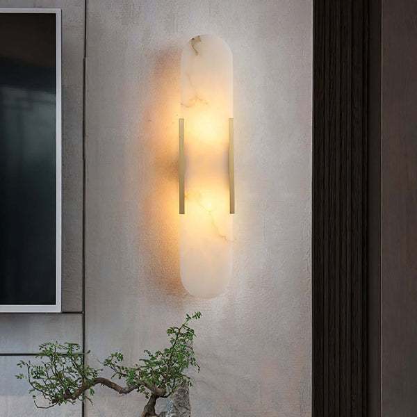 Slanciu Wall Light – Handcrafted Alabaster & Brass Wall Lamp | Alsolight