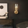 Stylish Kayla Brass Wall Lamp – Elegant Glass & Metal Design | Alsolight