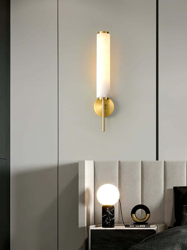 Stylish Lavilla Wall Lamp – Elegant Alabaster Brass Sconce | Alsolight