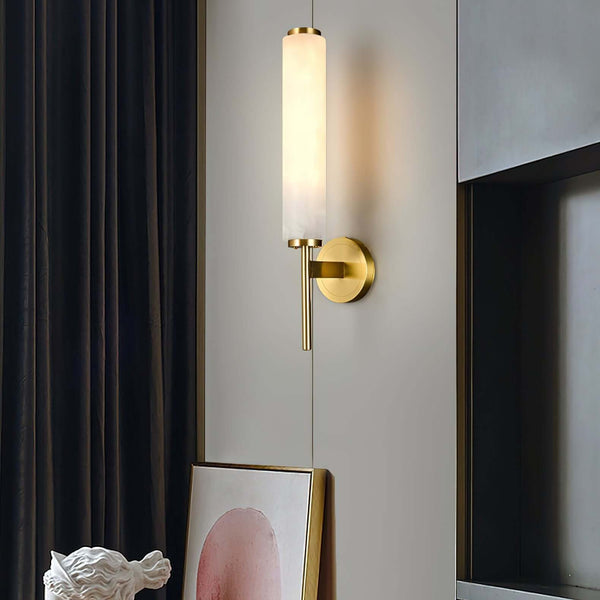 Stylish Lavilla Wall Lamp – Elegant Alabaster Brass Sconce | Alsolight