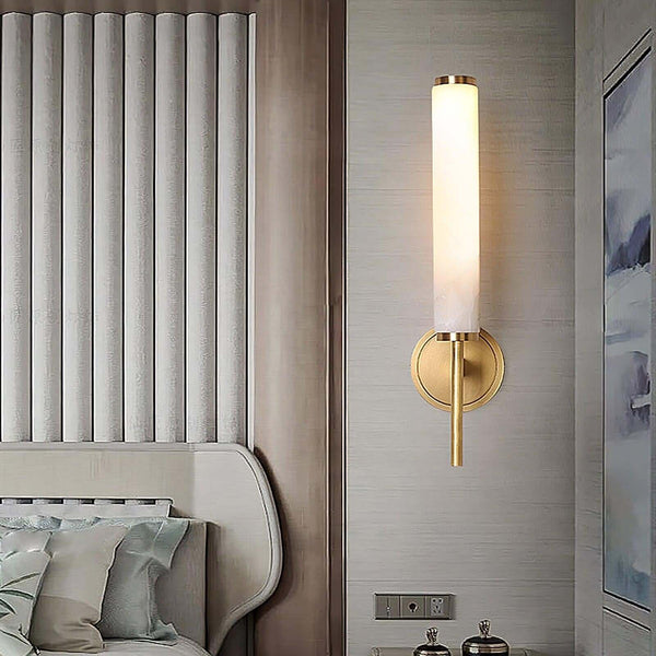 Stylish Lavilla Wall Lamp – Elegant Alabaster Brass Sconce | Alsolight