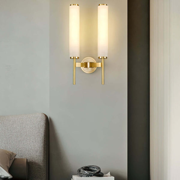 Stylish Lavilla Wall Lamp – Elegant Alabaster Brass Sconce | Alsolight