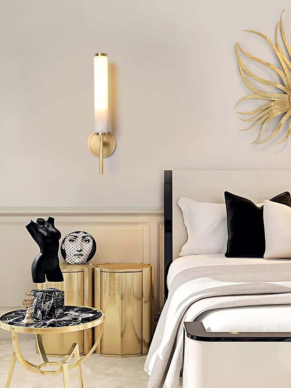 Stylish Lavilla Wall Lamp – Elegant Alabaster Brass Sconce | Alsolight