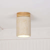 Teppa Ceiling Light – Travertine Cylindrical Light for Bedroom & Aisle | Alsolight