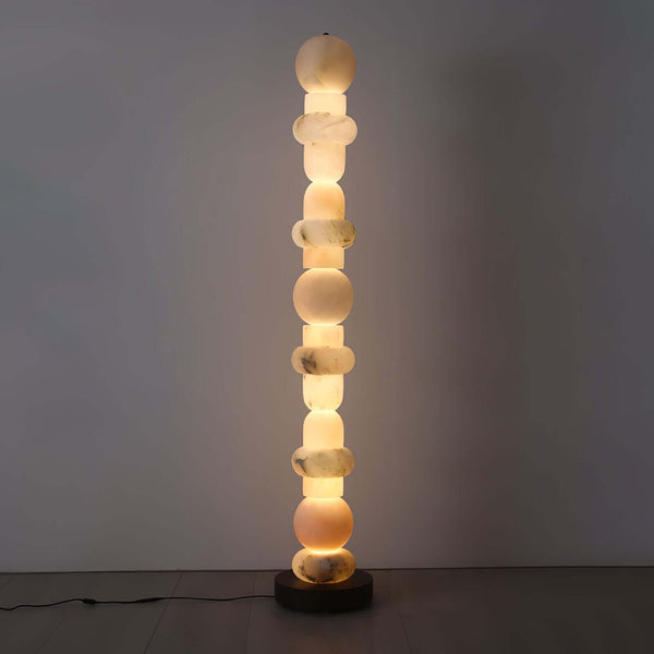 Tribeca Floor Lamp – Stacking Alabaster Elegance with Modern Design | Alsolight