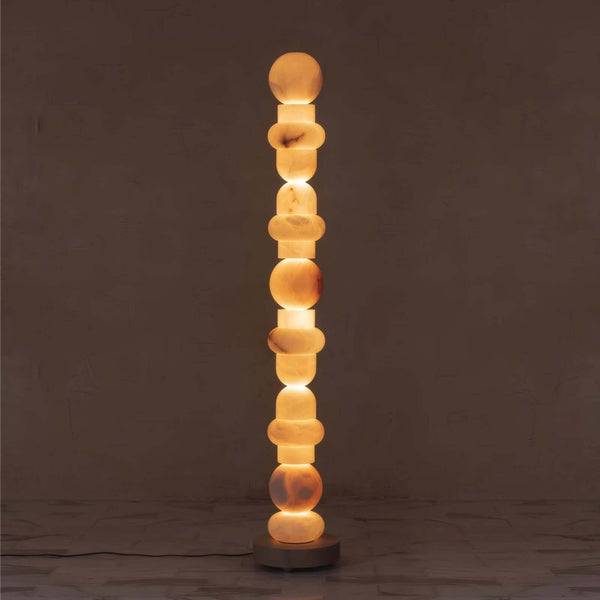 Tribeca Floor Lamp – Stacking Alabaster Elegance with Modern Design | Alsolight