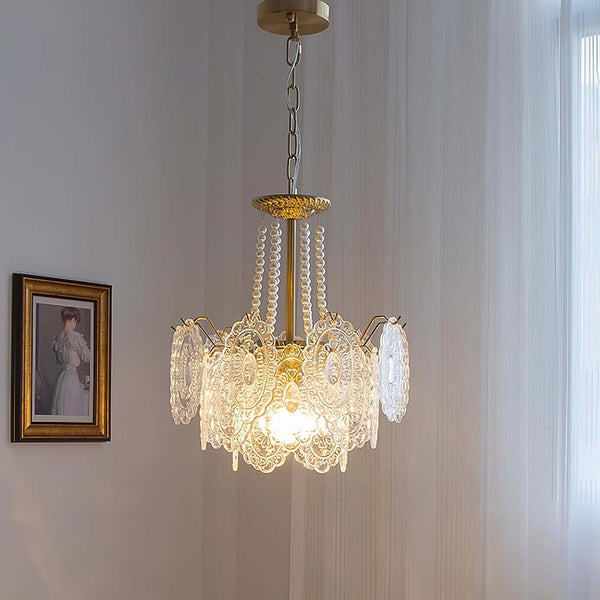 Vervira Chandelier – Modern Crystal Pearl Pendant Light, Gold Finish | Alsolight