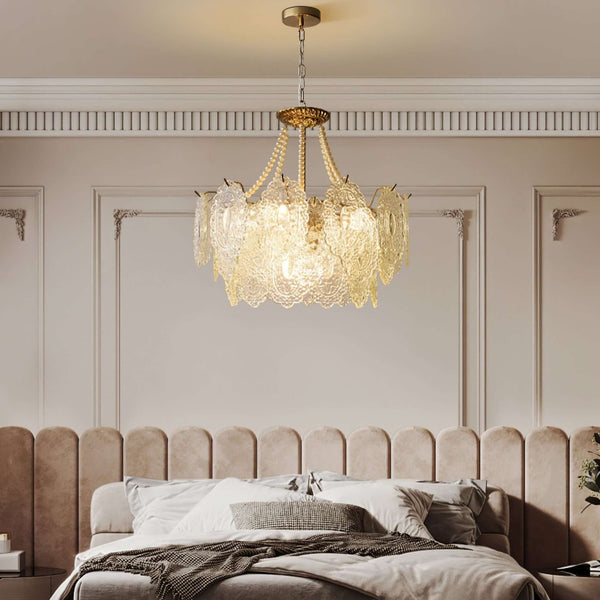 Vervira Chandelier – Modern Crystal Pearl Pendant Light, Gold Finish | Alsolight
