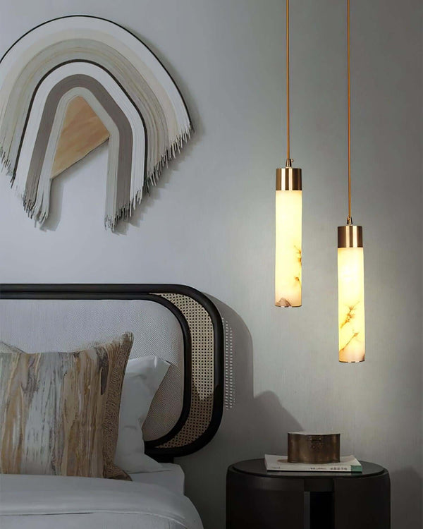 Vintage Alabaster Tala Pendant Light – Elegant Brass Hanging Lamp | Alsolight