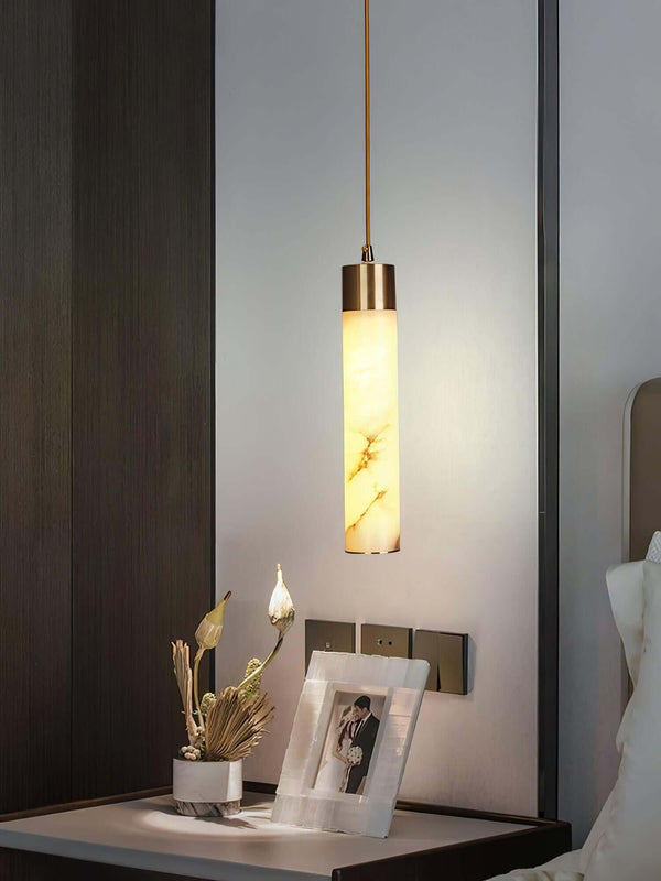 Vintage Alabaster Tala Pendant Light – Elegant Brass Hanging Lamp | Alsolight