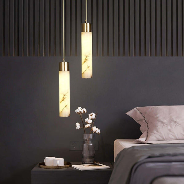 Vintage Alabaster Tala Pendant Light – Elegant Brass Hanging Lamp | Alsolight