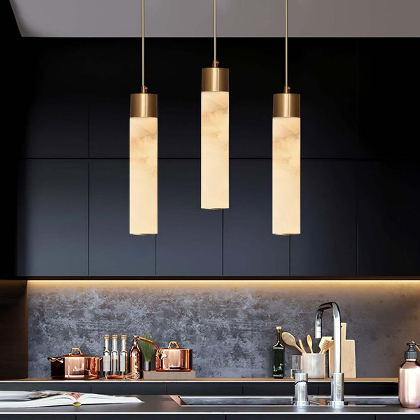 Vintage Alabaster Tala Pendant Light – Elegant Brass Hanging Lamp | Alsolight