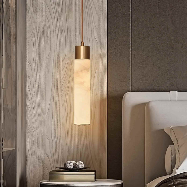 Vintage Alabaster Tala Pendant Light – Elegant Brass Hanging Lamp | Alsolight