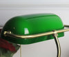 Emerald Banker Green Glass  Table Lamp