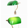 Emerald Banker Green Glass  Table Lamp