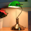 Emerald Banker Green Glass  Table Lamp