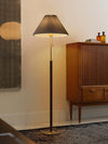 Fabric Brass Floor Lamp