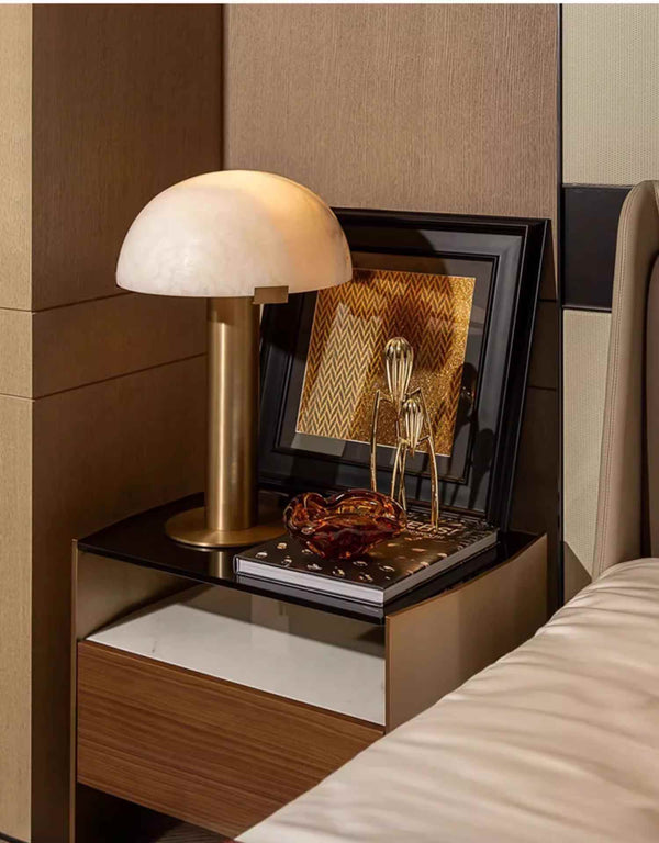 Gesse Table Lamp – Unique Alabaster, Minimalist Color Matching | Alsolight