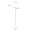 Hackney Bridge Arm Fabric Floor Lamp