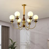 Walnut Alloy Chandelier