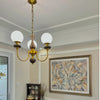 Walnut Alloy Chandelier