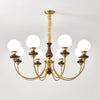 Walnut Alloy Chandelier