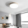 White Round Wooden Ceiling Lamp