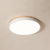 White Round Wooden Ceiling Lamp