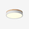 White Round Wooden Ceiling Lamp