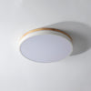 White Round Wooden Ceiling Lamp