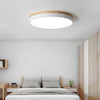 White Round Wooden Ceiling Lamp