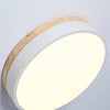 White Round Wooden Ceiling Lamp