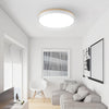 White Round Wooden Ceiling Lamp