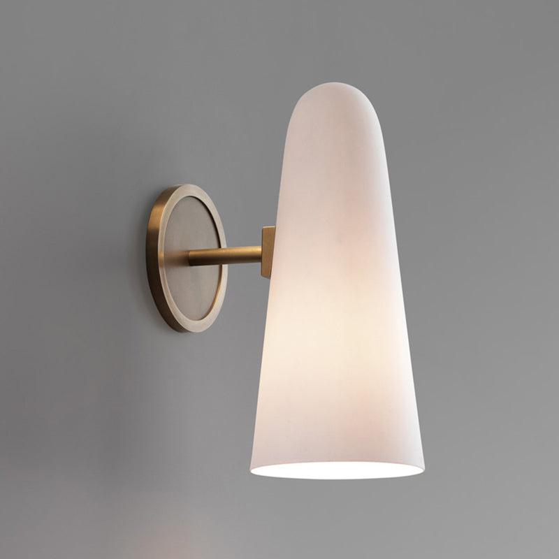 Montfaucon Brass Glass Shade Wall Sconce